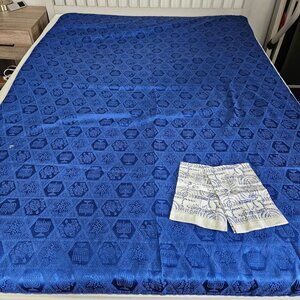 Rectangle Tablecloth 2 Linen Napkins Set Festive Design Jewish Hanukkah 72"x57"